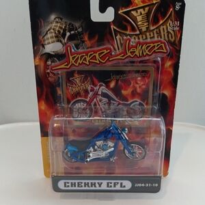 Blue Die-Cast Chopper Motorcycle Toy - Cherry CFL